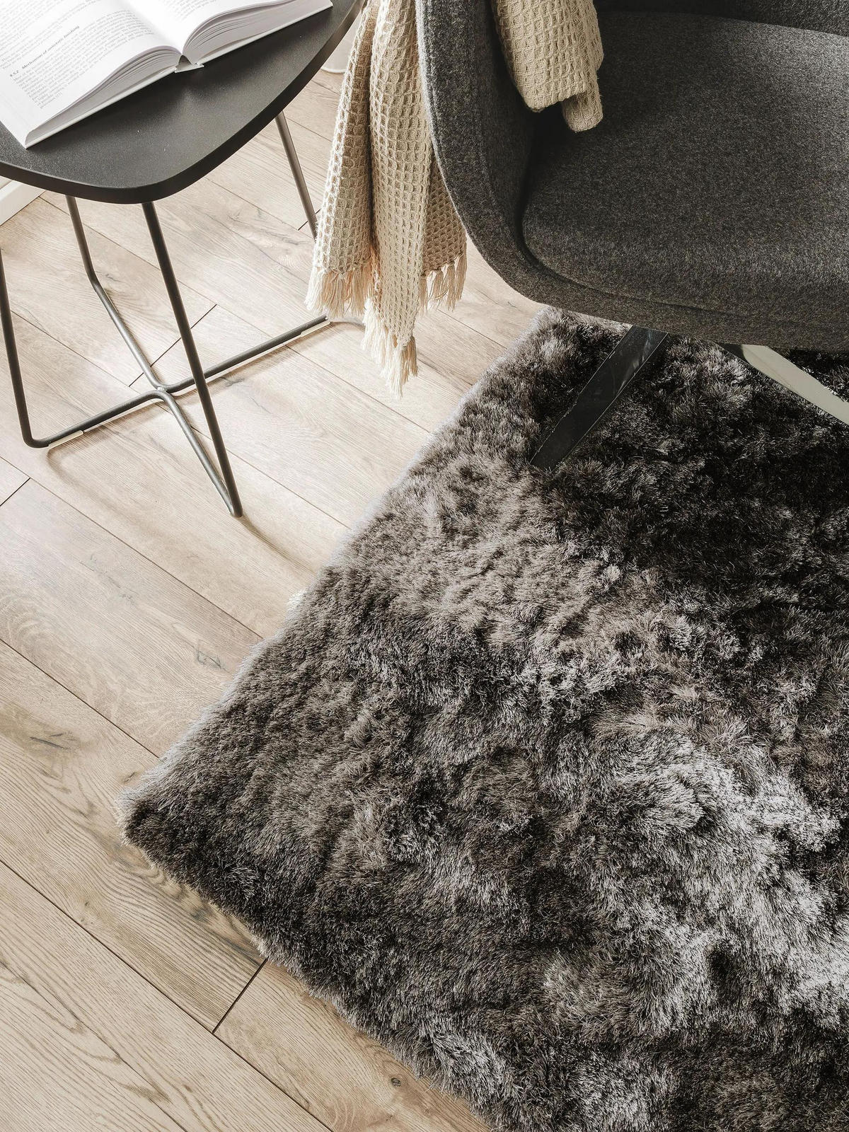 HOCHFLORTEPPICH Whisper Grau 200x200 cm - Grau, Textil (200/200cm) - benuta Nest