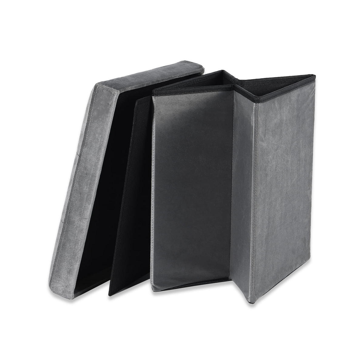 SITZBOX Ravello L mit Knöpfen Samt Grau - Grau, Textil (38/38/38cm) - Komodee