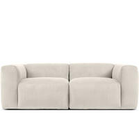 2-SITZER-MODULSOFA BUFFO mit extrem weicher und bequemer Sitzfläche, Kordstoff, cremefarben - Creme, Textil (210/73/96cm) - KONSIMO®
