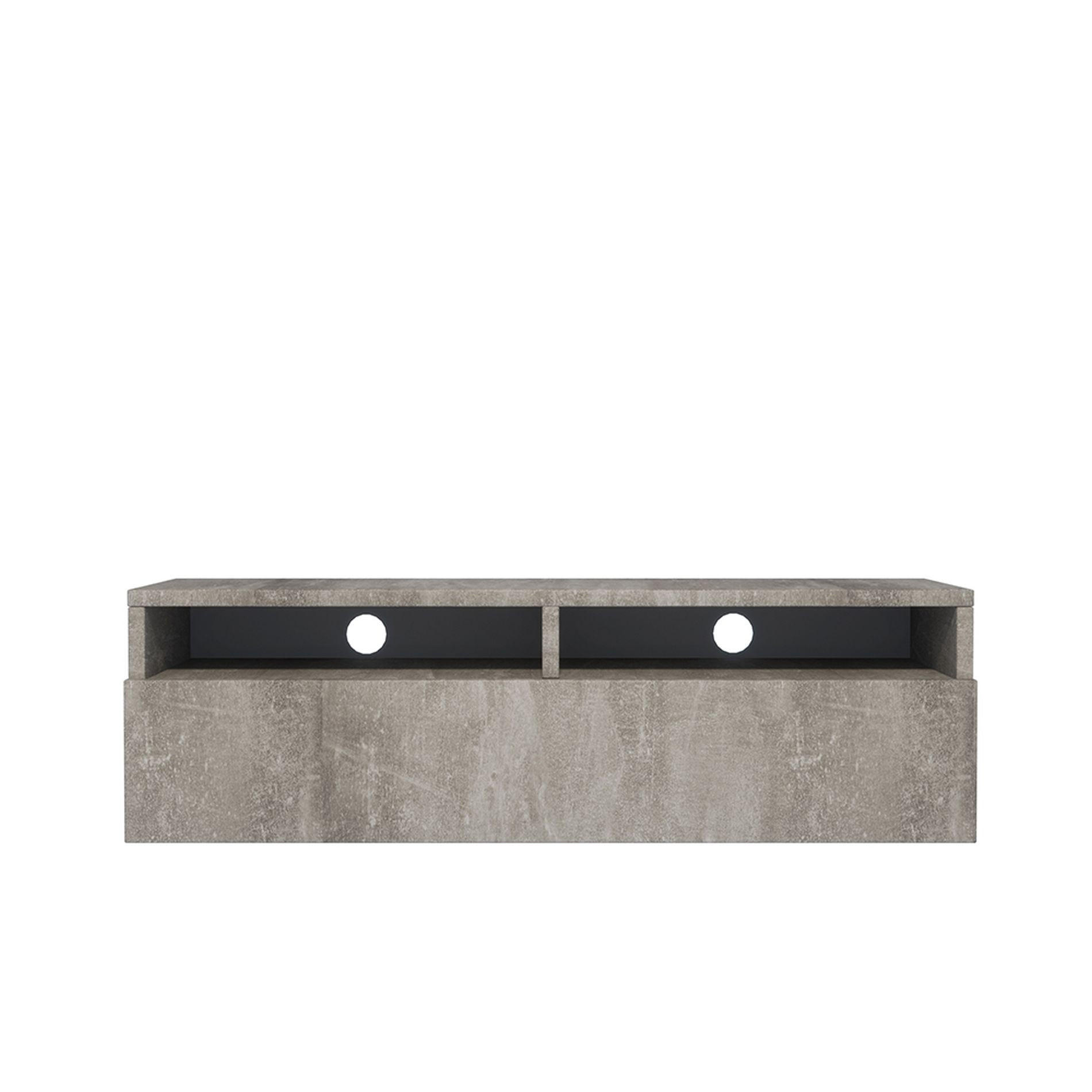 TV-LOWBOARD Rednaw Beton-Optik, 100 cm - Grau, Holzwerkstoff (100/30/31cm) - Selsey