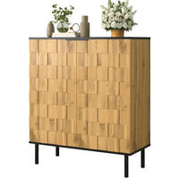 SCHUHSCHRANK 80/35/91,5 cm in Natur mit 2 Türen und verstellbaren Fächern - Naturfarben, Holzwerkstoff (80/91/35cm) - Flora Grace