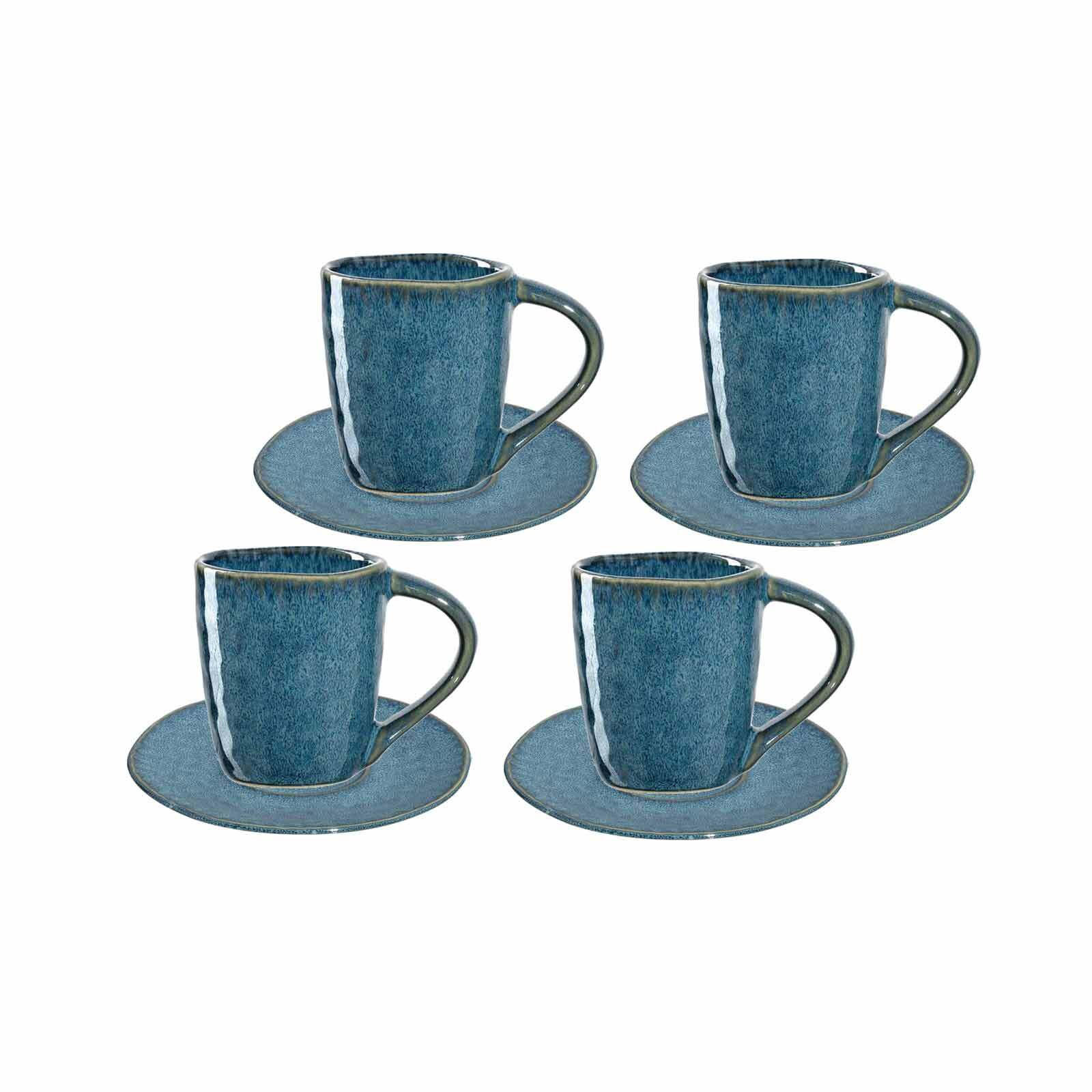 ESPRESSOTASSEN Matera Blau 8er Set - Blau, Keramik (0.09L) - Leonardo Living