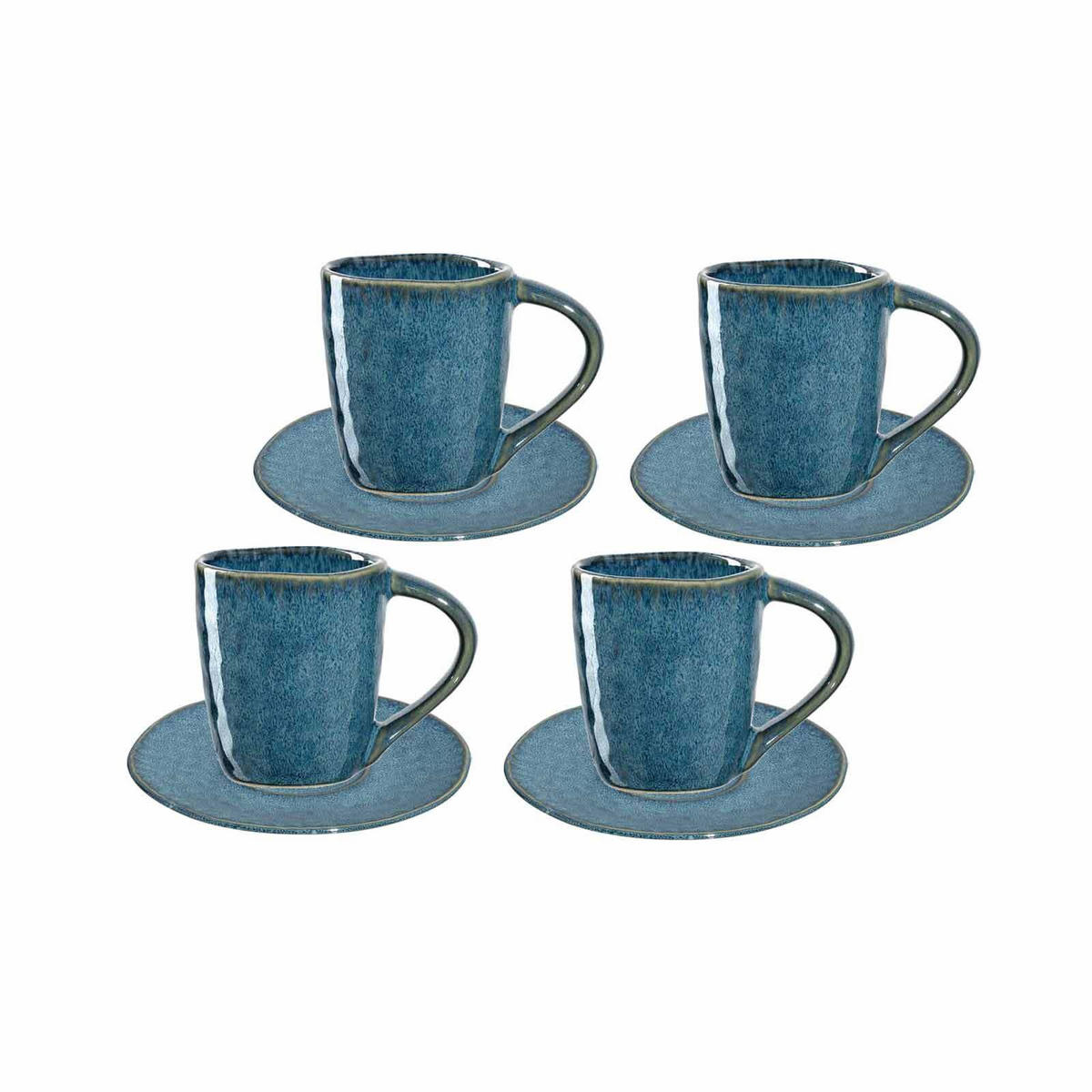 ESPRESSOTASSEN Matera Blau 8er Set - Blau, Keramik (0.09L) - Leonardo Living