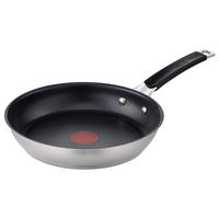 BRATPFANNE 24 cm Edelstahl Antihaft Induktion Schwarz für alle Herdarten - Silberfarben/Schwarz, Kunststoff/Metall (24cm) - Tefal