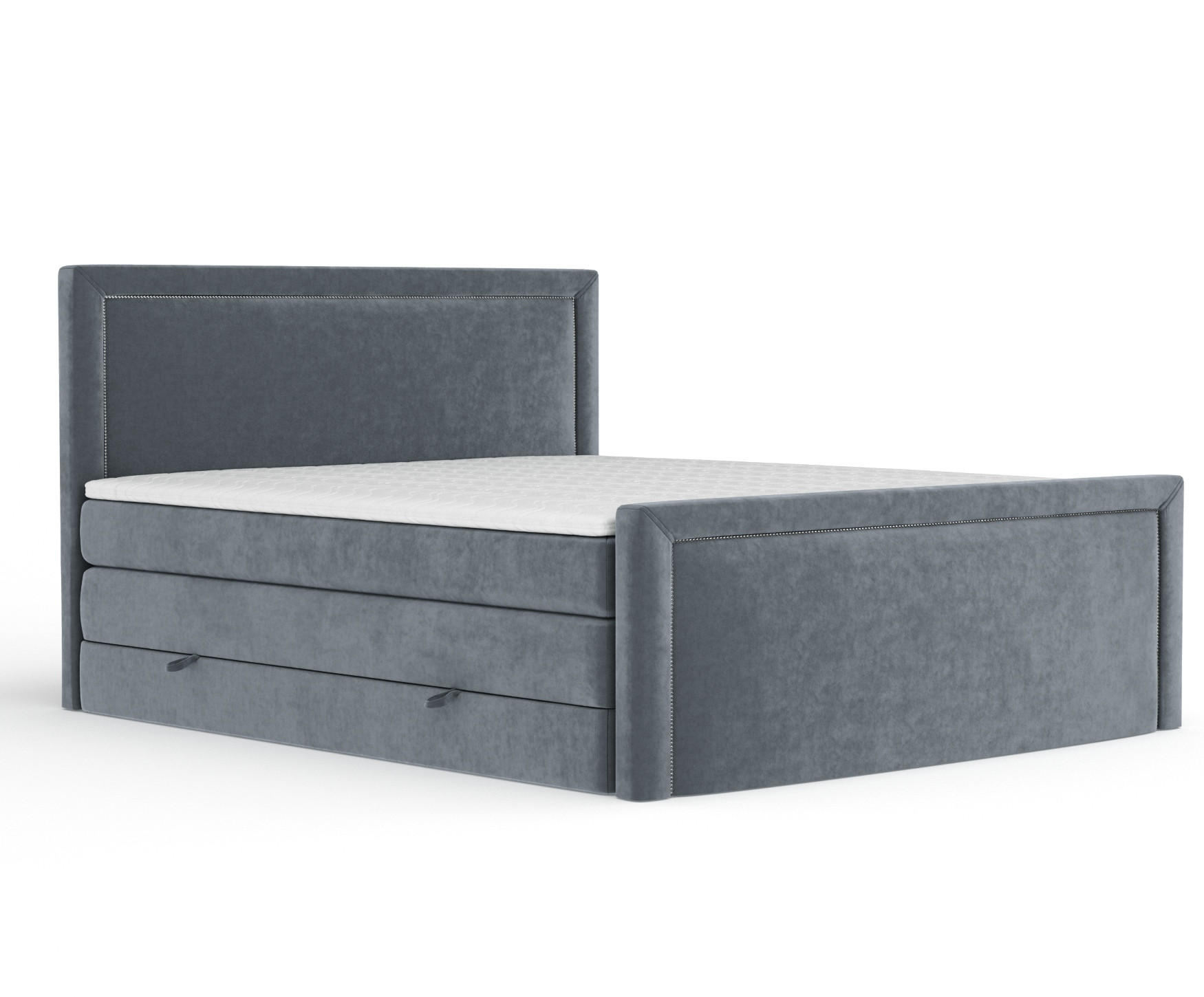 BOXSPRINGBETT Lavenda Grau 160/200 cm - Schwarz/Grau, Holz/Holzwerkstoff (160/200cm) - Maison de Reve