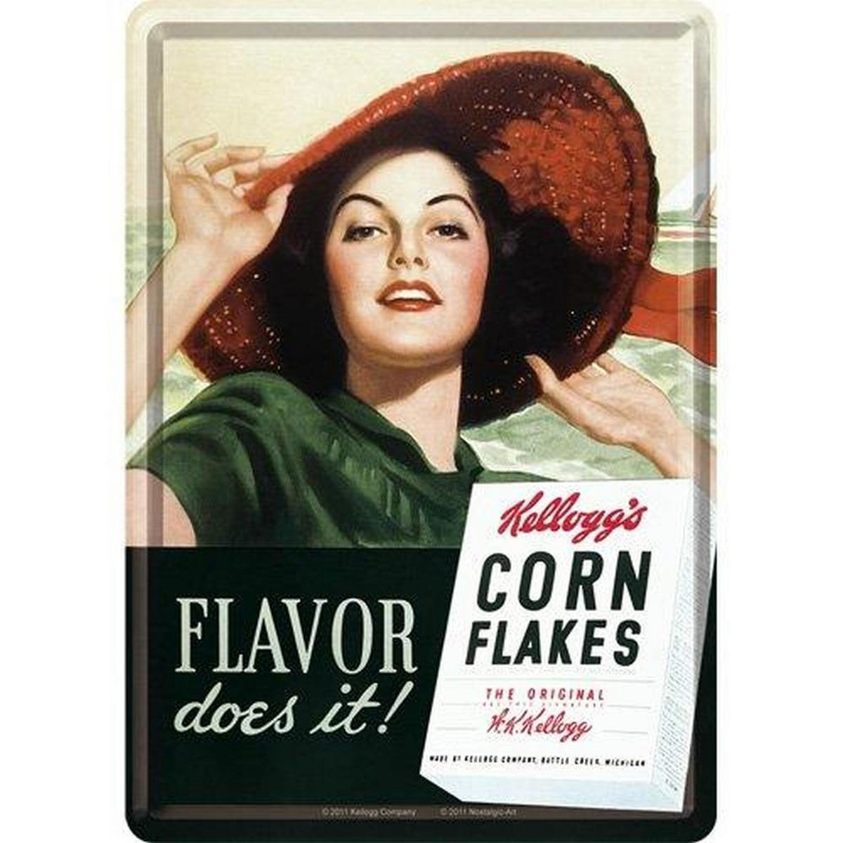 MINIBLECHSCHILD 10/14 cm Kellogg's Flavor Does It - Multicolor, Metall (10/14/0.1cm) - Nostalgic-Art