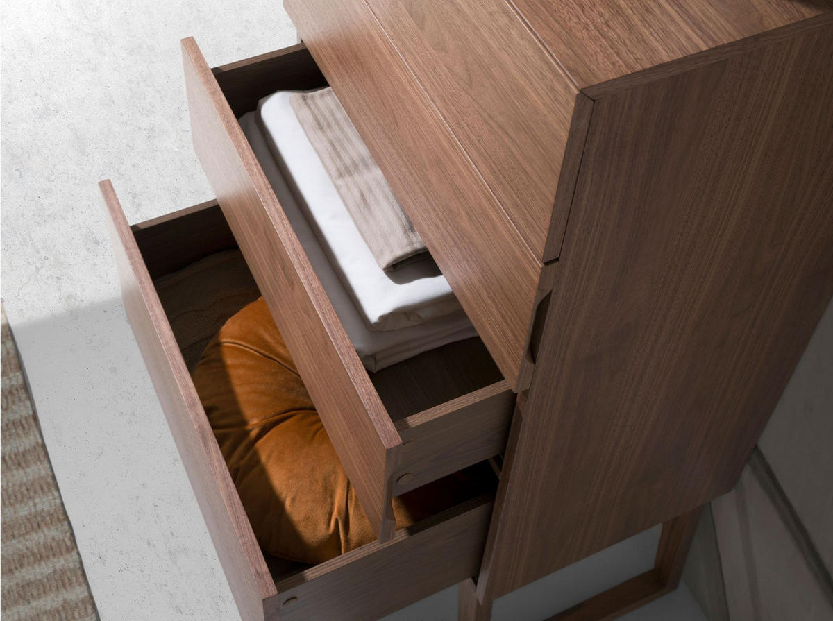 KOMMODE Chiffonier Nussbaum 59/45/120 cm - Walnussfarben, Holz (59/120/45cm) - ANGEL CERDA