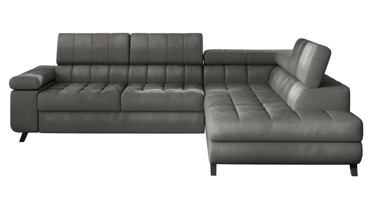 ECKSOFA Nord, Seite: Rechts - Greige/Schwarz, Holz/Textil (264/203cm) - MIRJAN24
