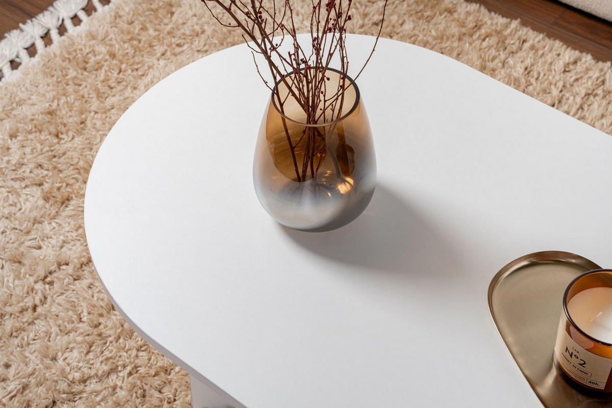 COUCHTISCH sable weiss - Weiß, Holz (119/60/40cm) - Habitat Garten