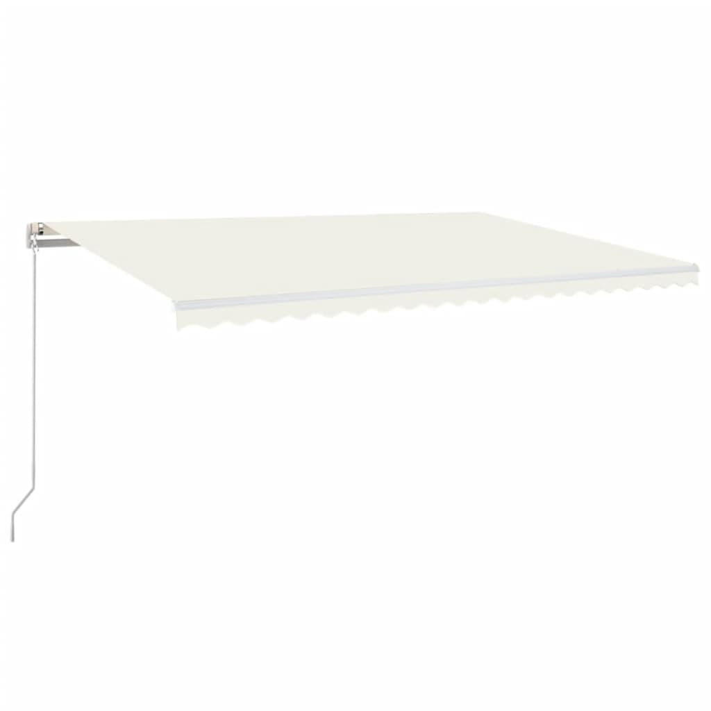 MARKISE Manuell Einziehbar 500x300 cm Creme - Creme, Metall (500/300/500cm) - furnicato