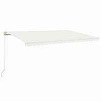 MARKISE Manuell Einziehbar 500x300 cm Creme - Creme, Metall (500/300/500cm) - furnicato