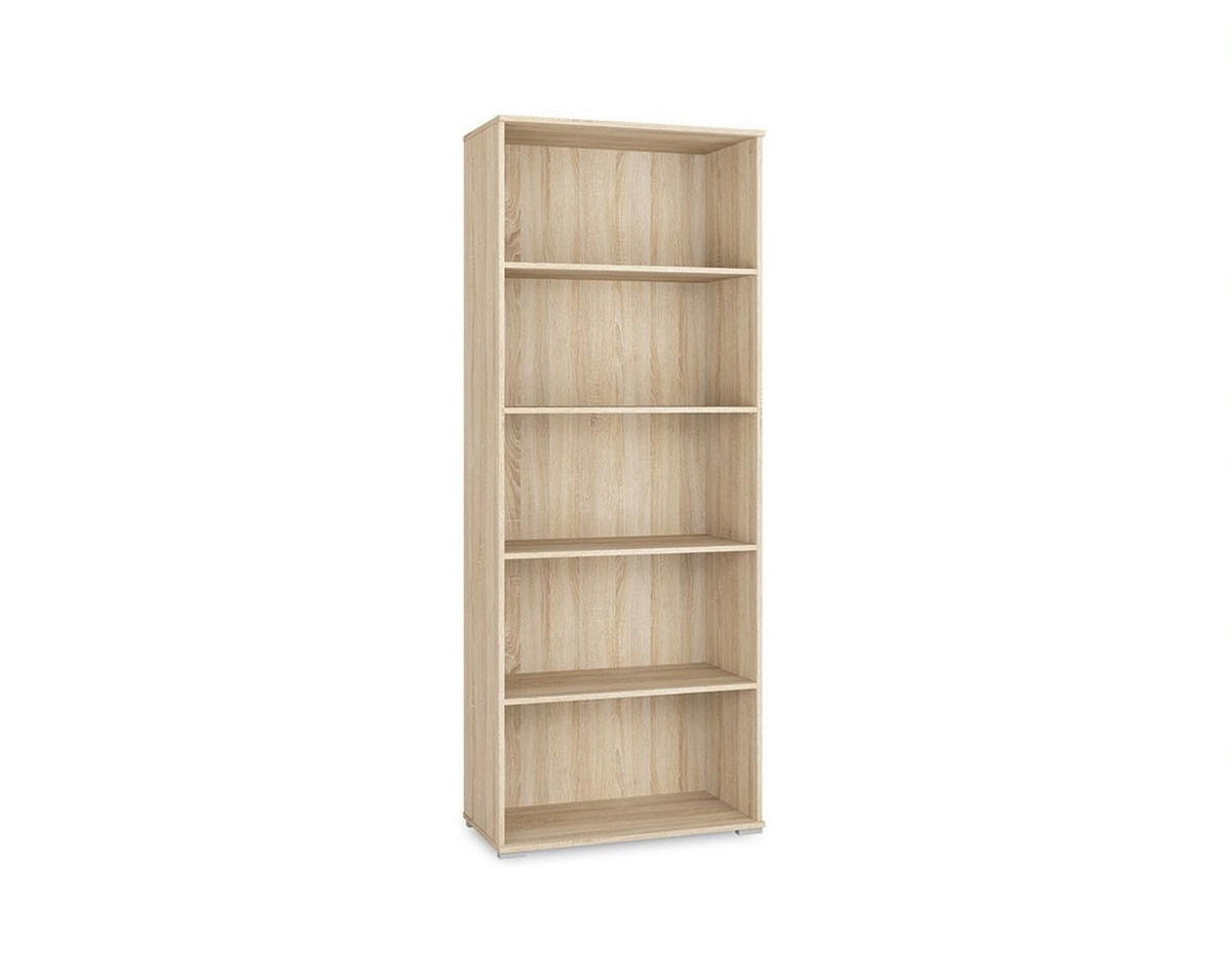 BÜCHERREGAL Optimal Sonoma Eiche hell 79 / 41 / 204cm - Braun, Holz/Holzwerkstoff (79/204/41cm) - Feldmann-Wohnen