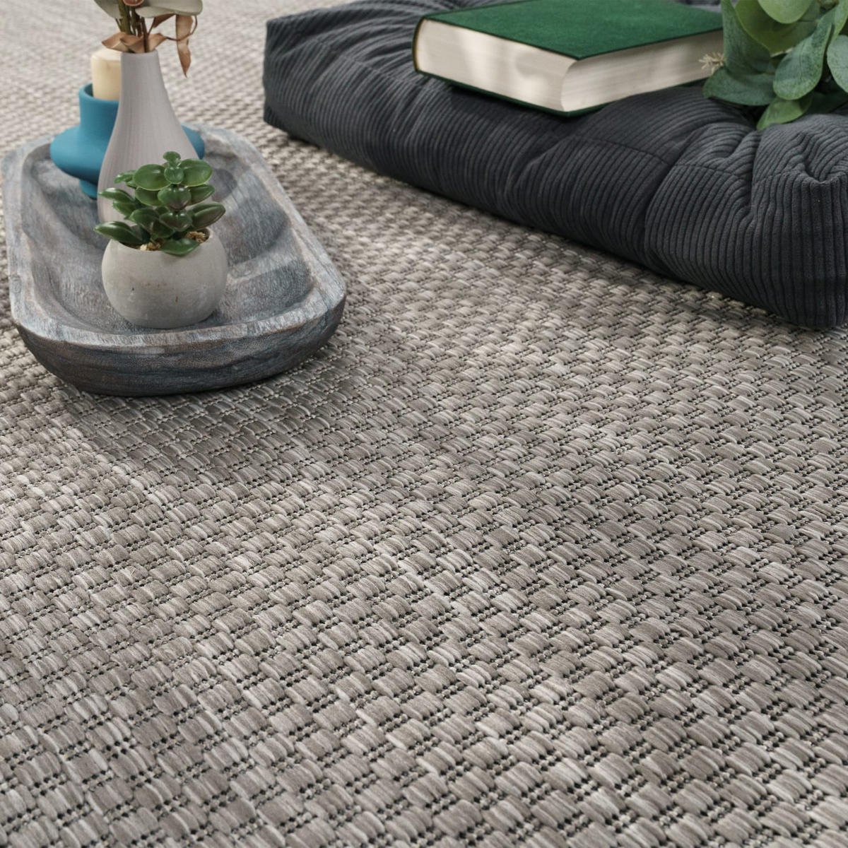 OUTDOORTEPPICH 200/200 cm Venedig 165 - Grau, Kunststoff (200/200cm) - Paco Home