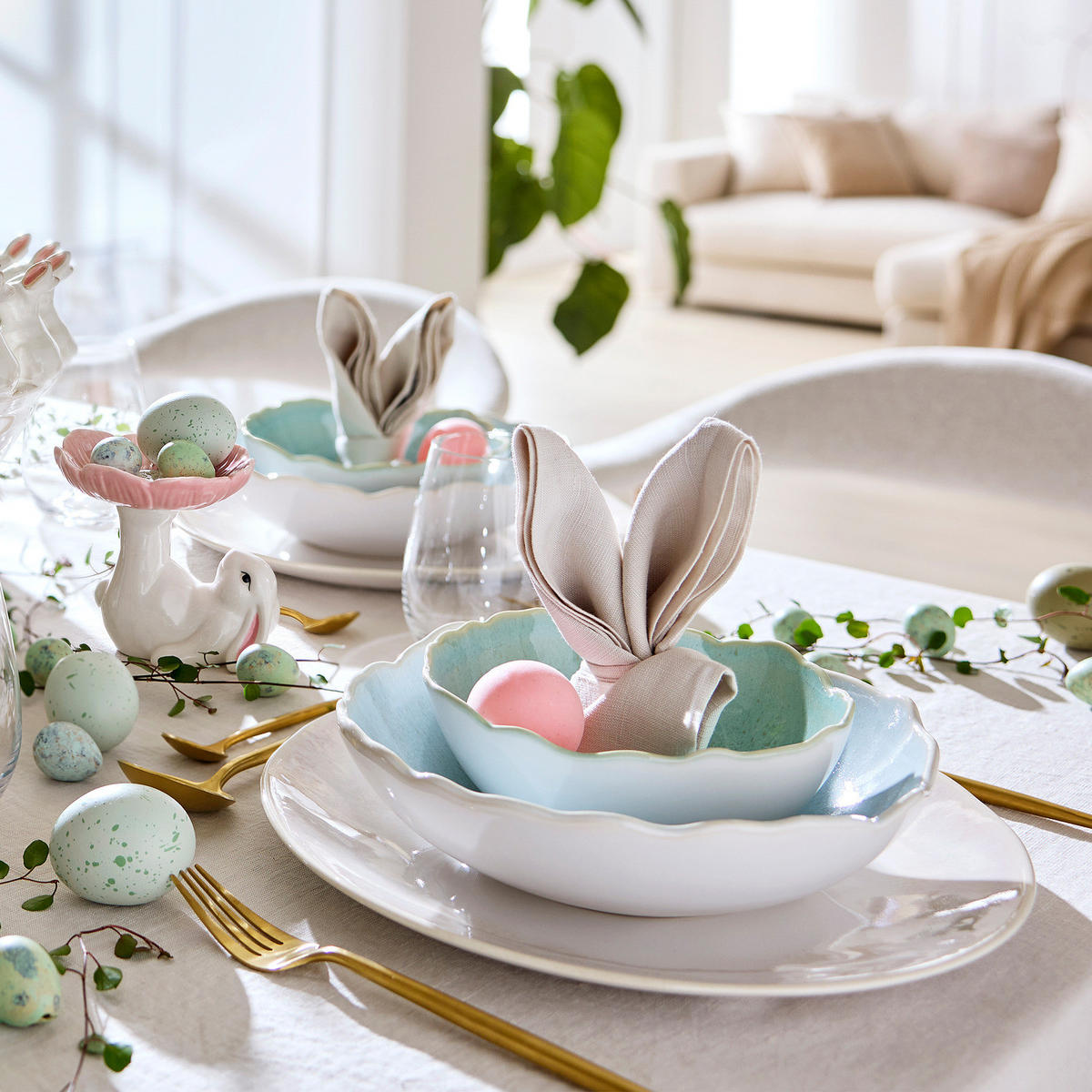 SCHALE Gaia - Mintgrün, Keramik (22/22/5cm) - Butlers