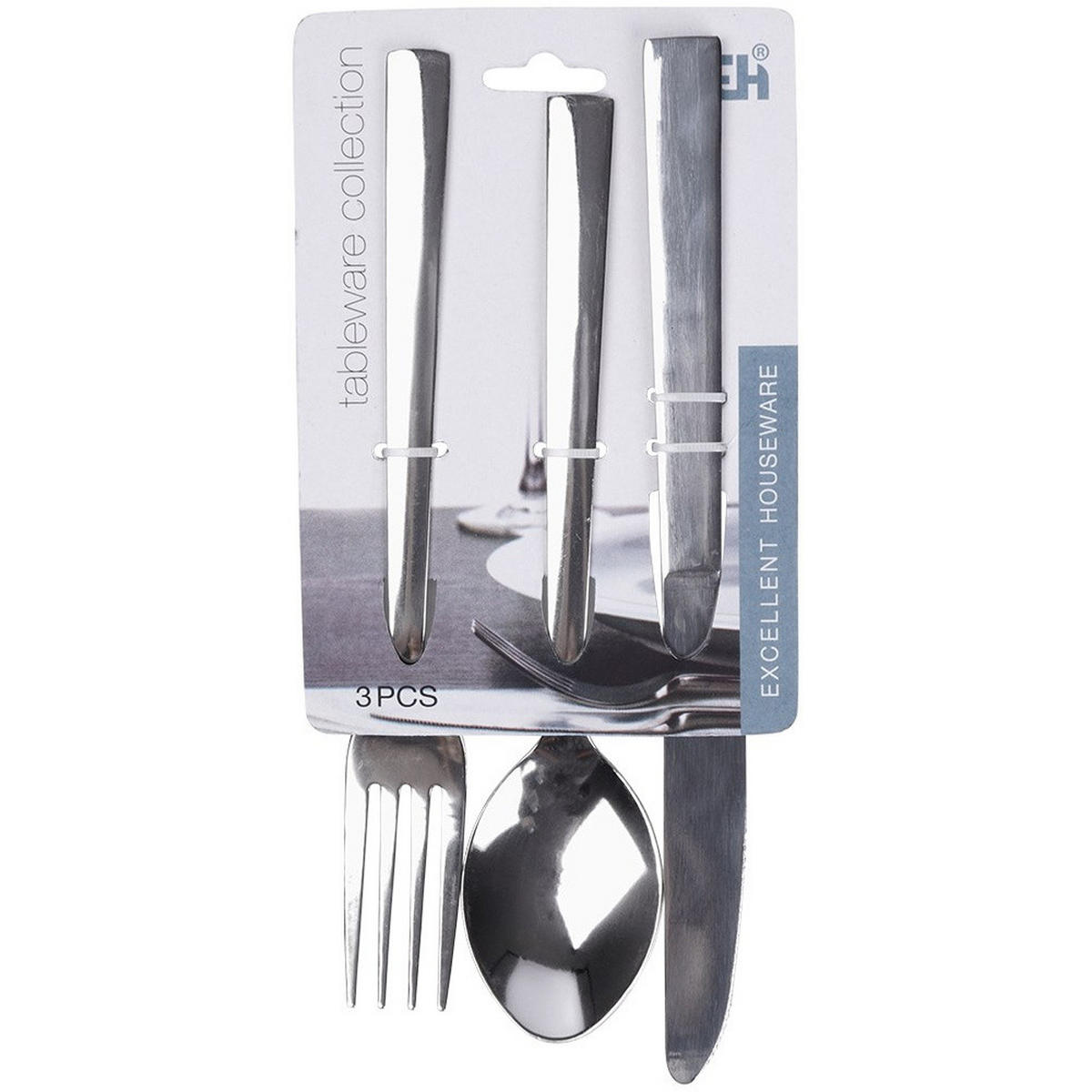 STAHLBESTECKSET 3-teilig. - Silberfarben, Metall - Excellent Houseware