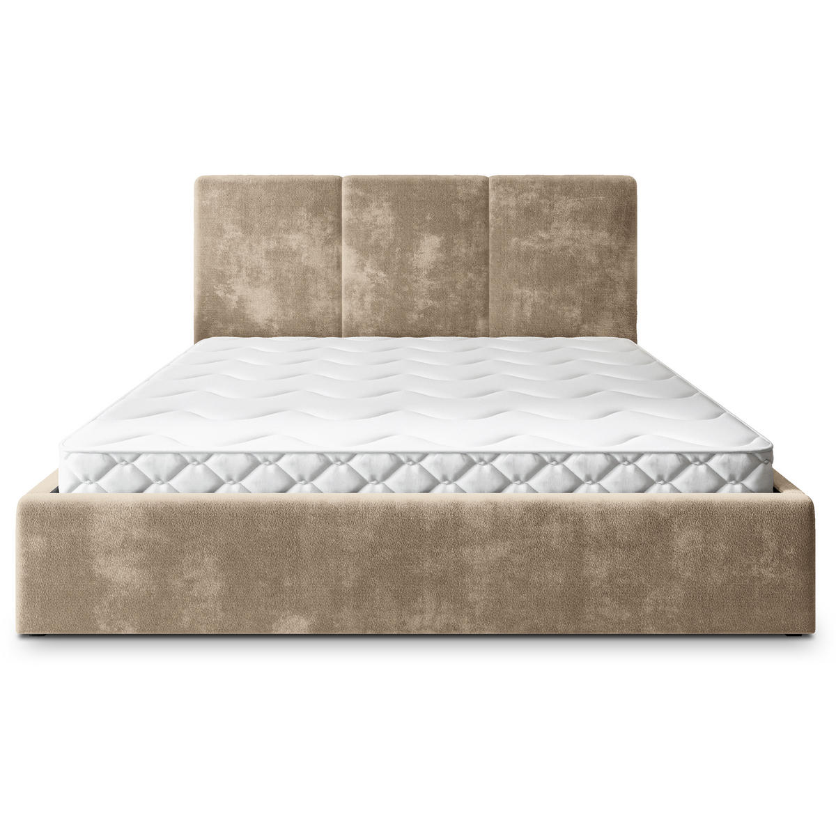 POLSTERBETT AZURI 180x200 cm mit Bettkästen - Beige - Beige, Holz (180/200cm) - MASSENO