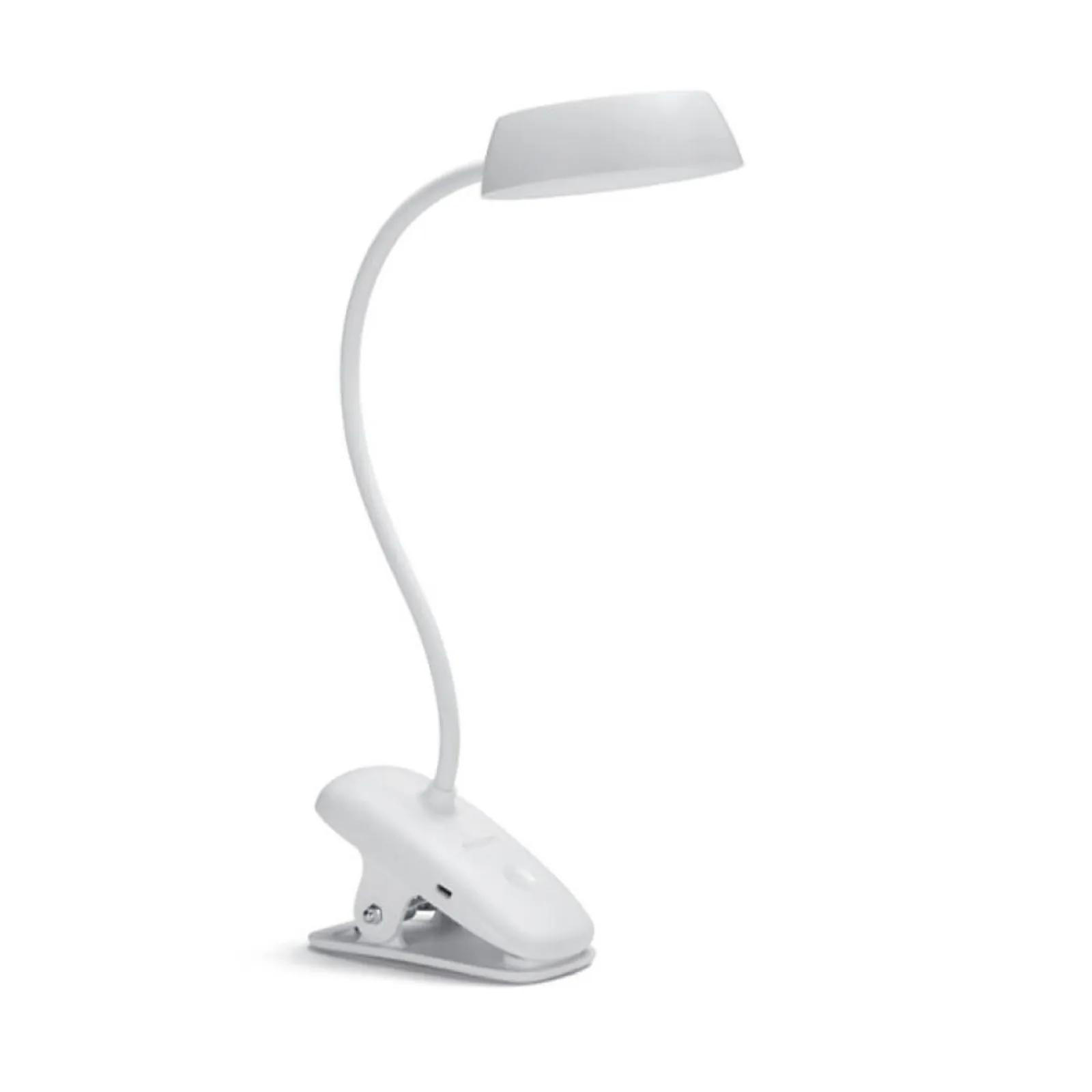 TISCHLEUCHTE Donutclip Weiß - Weiß, Metall (10/20/30cm) - Philips