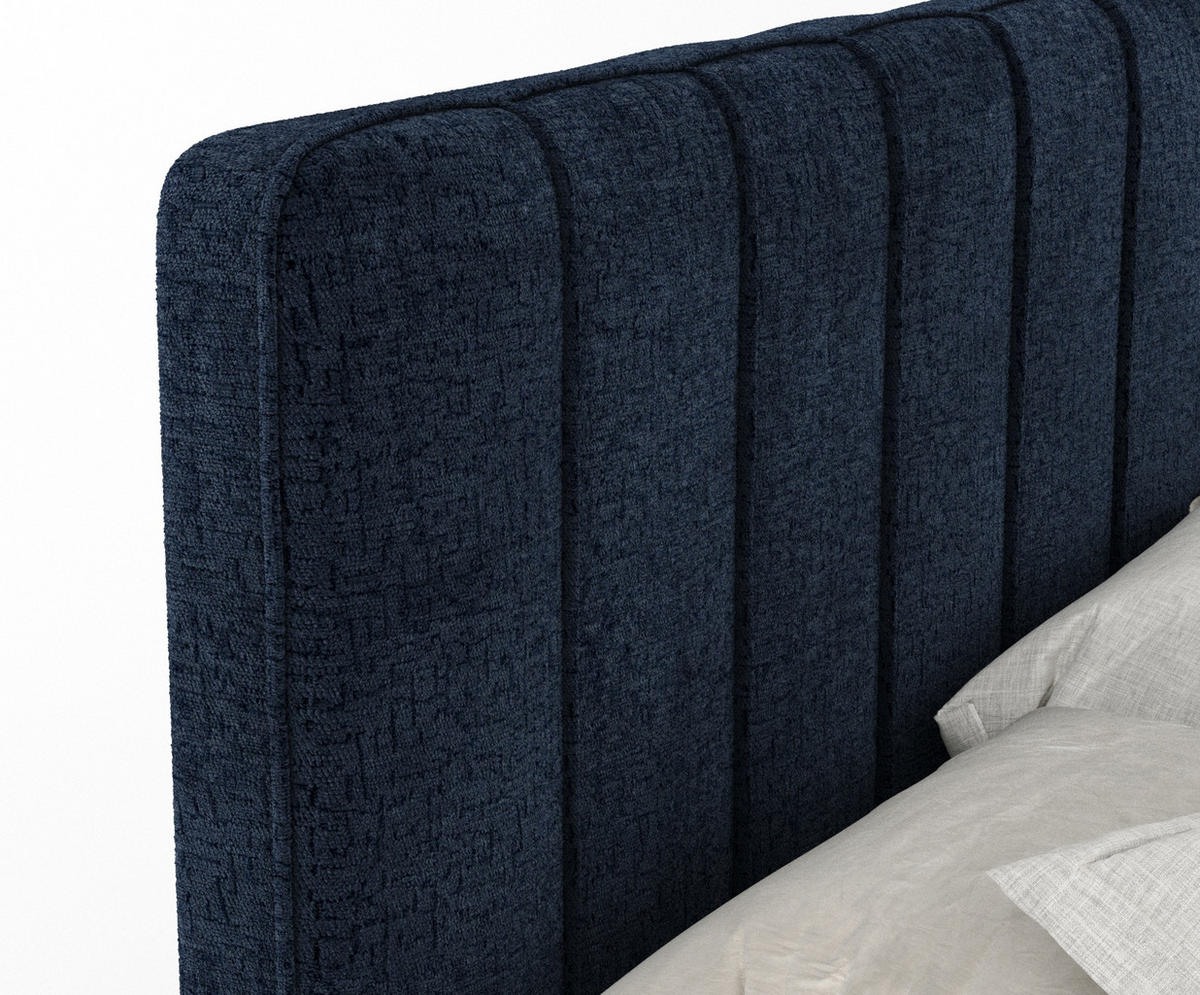 BOXSPRINGBETT Novara Marineblau 200/200 cm - Schwarz/Dunkelblau, Holz/Holzwerkstoff (200/200cm) - Maison de Reve