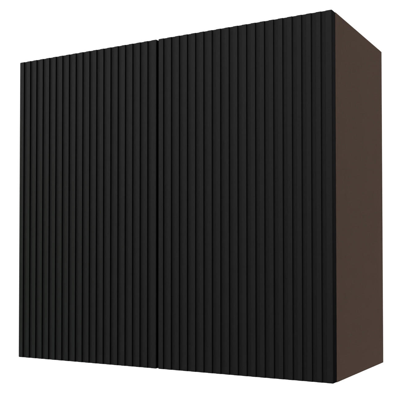 Feldmann-Wohnen Küchenhängeschrank Schwarz, Dunkelgrau 60x72x32.5 cm