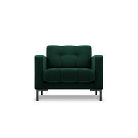 SESSEL Mamaia aus Samt flaschengrün - Grün, Textil (92/75/87cm) - Micadoni