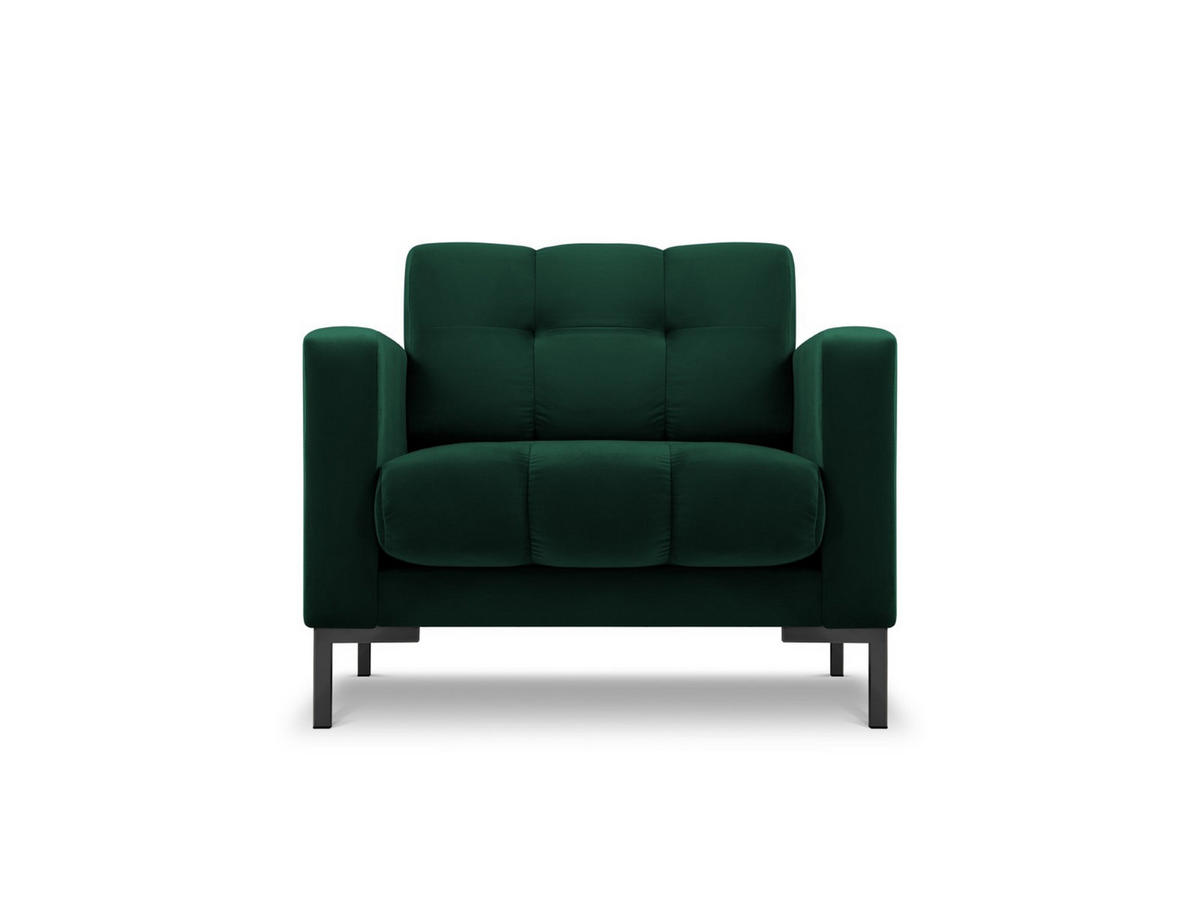 SESSEL Mamaia aus Samt flaschengrün - Grün, Textil (92/75/87cm) - Micadoni