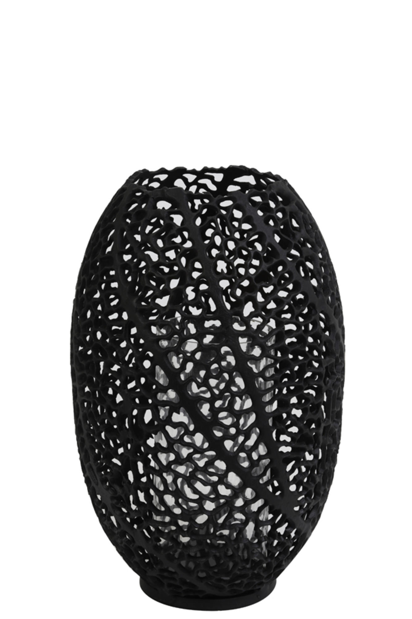 Light & Living Windlicht Schwarz 25.5x38x25.5 cm