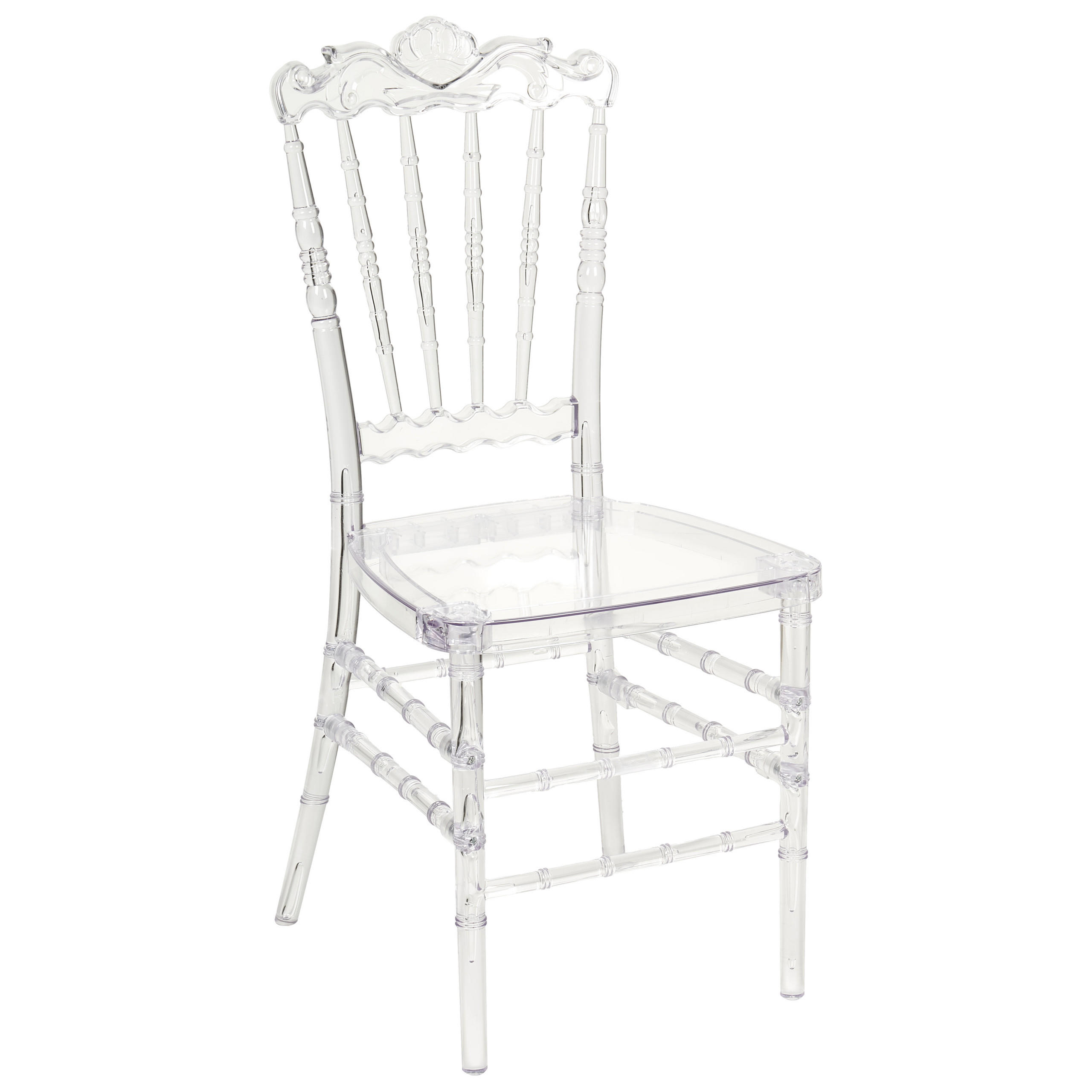 BANKETTSTUHL 2er-Set Transparent Mendon - Transparent, Kunststoff (41/95/41cm) - Beliani