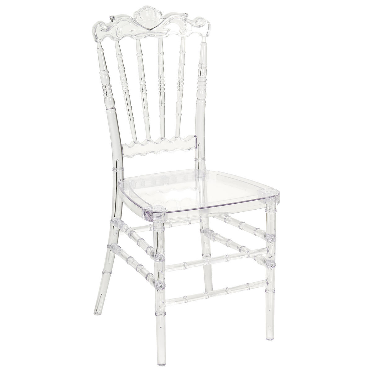 BANKETTSTUHL 2er-Set Transparent Mendon - Transparent, Kunststoff (41/95/41cm) - Beliani