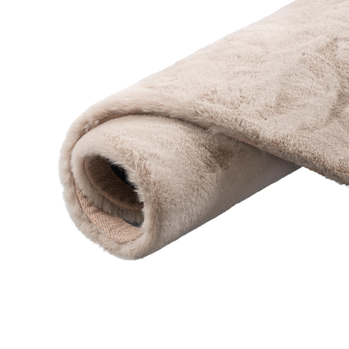 FELLTEPPICH LUXUS SUPER SOFT PLUSH RUND - Beige, Textil (80/80cm) - Pergamon