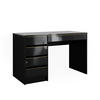 SCHREIBTISCH Sherry Schwarz/Gold 120 cm - Goldfarben/Schwarz, Holzwerkstoff (120/55/75cm) - Vicco