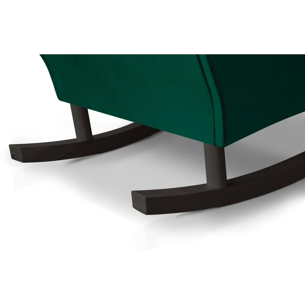 SCHAUKELSTUHL Fabio grün mit Wenge Beinen - Wengefarben/Dunkelgrün, Textil (82/103/108cm) - Beautysofa