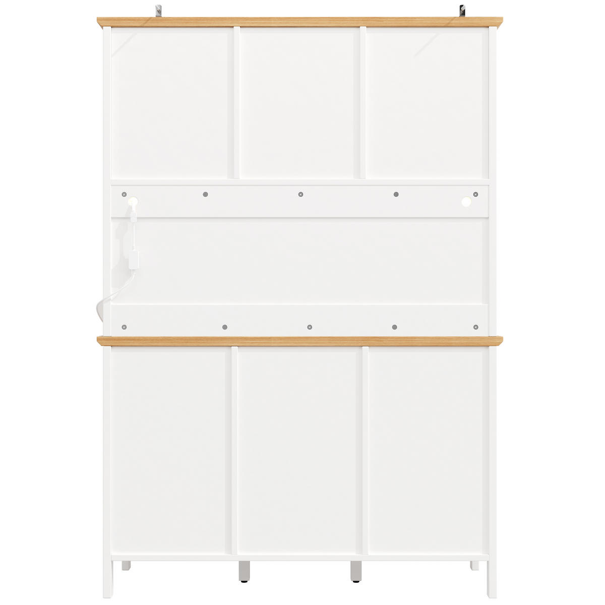 KÜCHENSCHRANK LED 120x40x179Cm 4 Türen 3 Schubladen - Weiß, Metall (120/179/40cm) - FLIEKS