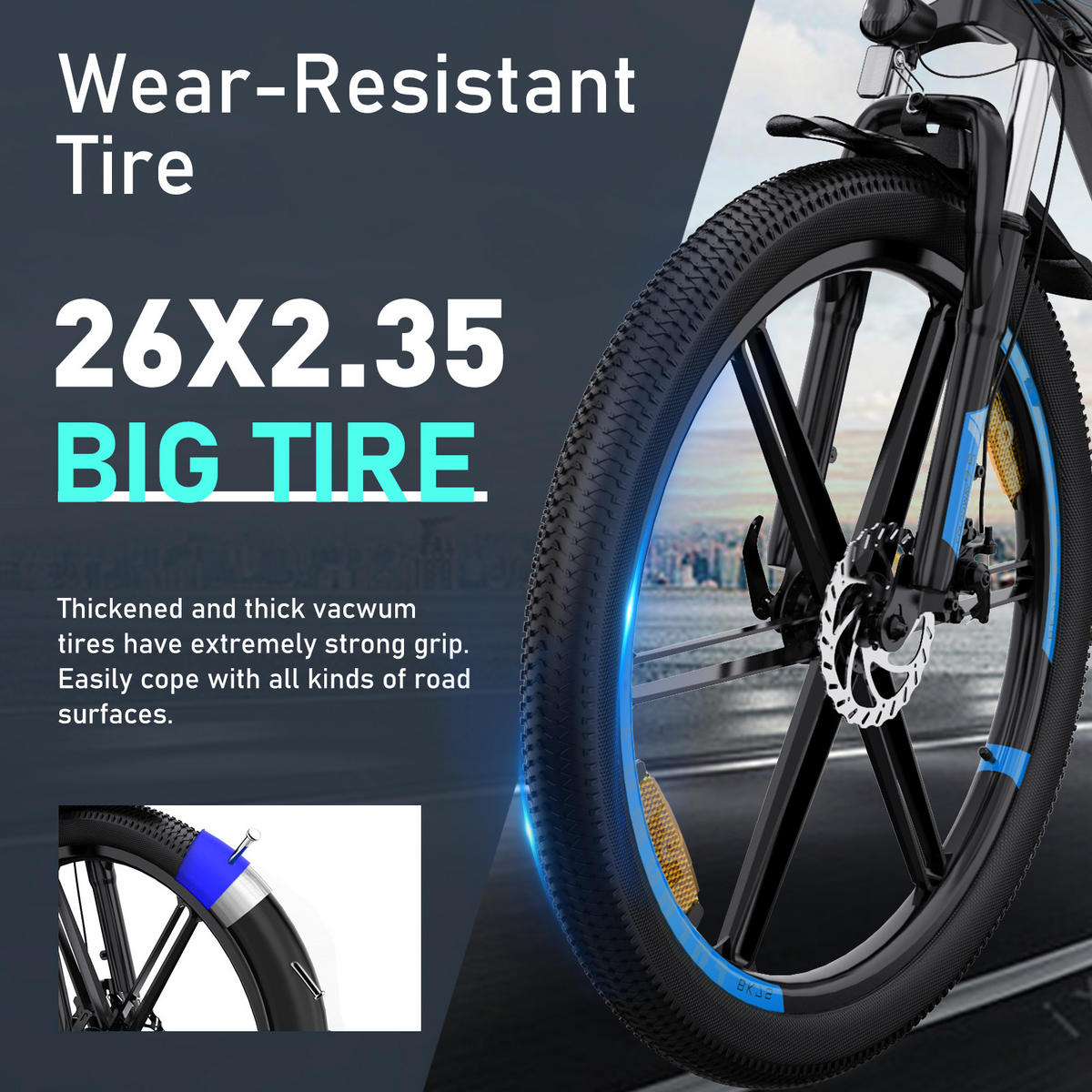 E-BIKE Mountain BK7S für Damen & Herren, 7 Gang, bis zu 90km - Grau, Metall (24cm) - COLORWAY