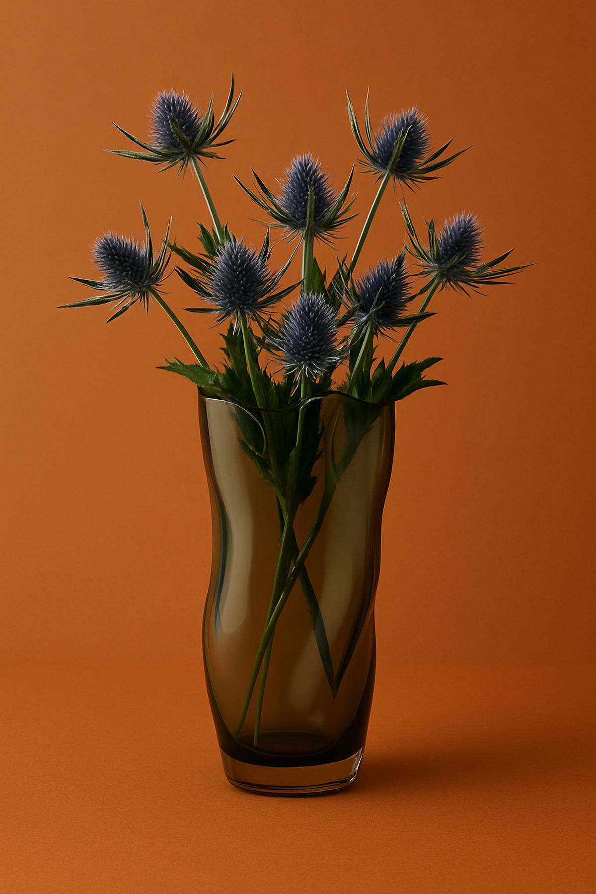 VASE Serenite Grau 15x13xh28 cm Glas - Grau, Glas (28cm) - Mondex