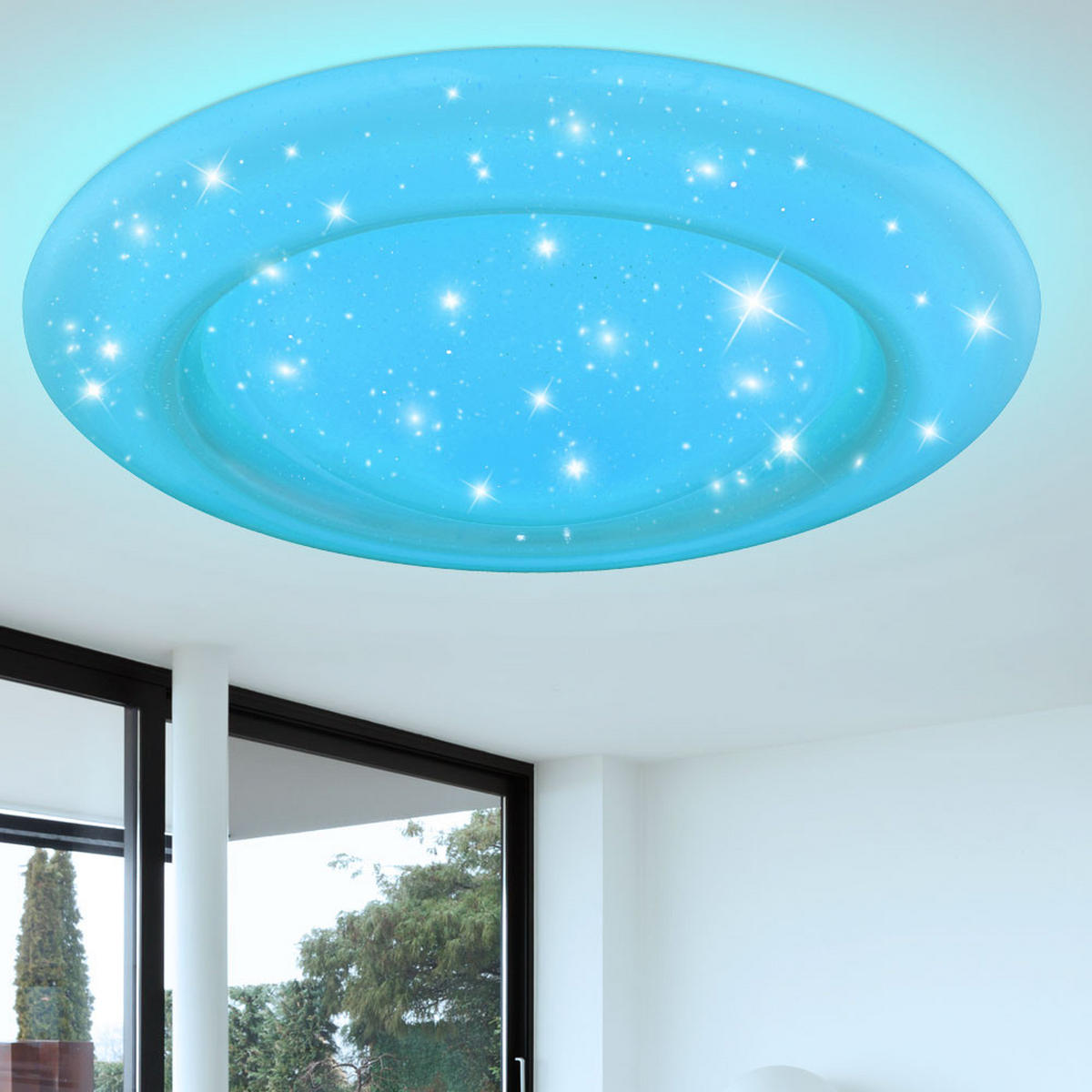 LED DECKENLEUCHTE MARINO Weiß Metall - Weiß, Metall (51/51/10.5cm) - Globo Lighting