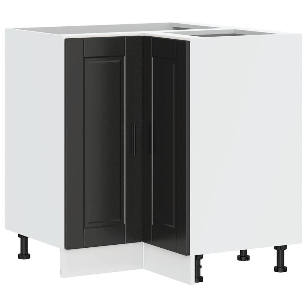 KÜCHEN-ECKUNTERSCHRANK Porto Schwarz Holzwerkstoff - Schwarz, Holzwerkstoff (75.5/81.5/75.5cm) - vidaXL