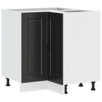 KÜCHEN-ECKUNTERSCHRANK Porto Schwarz Holzwerkstoff - Schwarz, Holzwerkstoff (75.5/81.5/75.5cm) - vidaXL