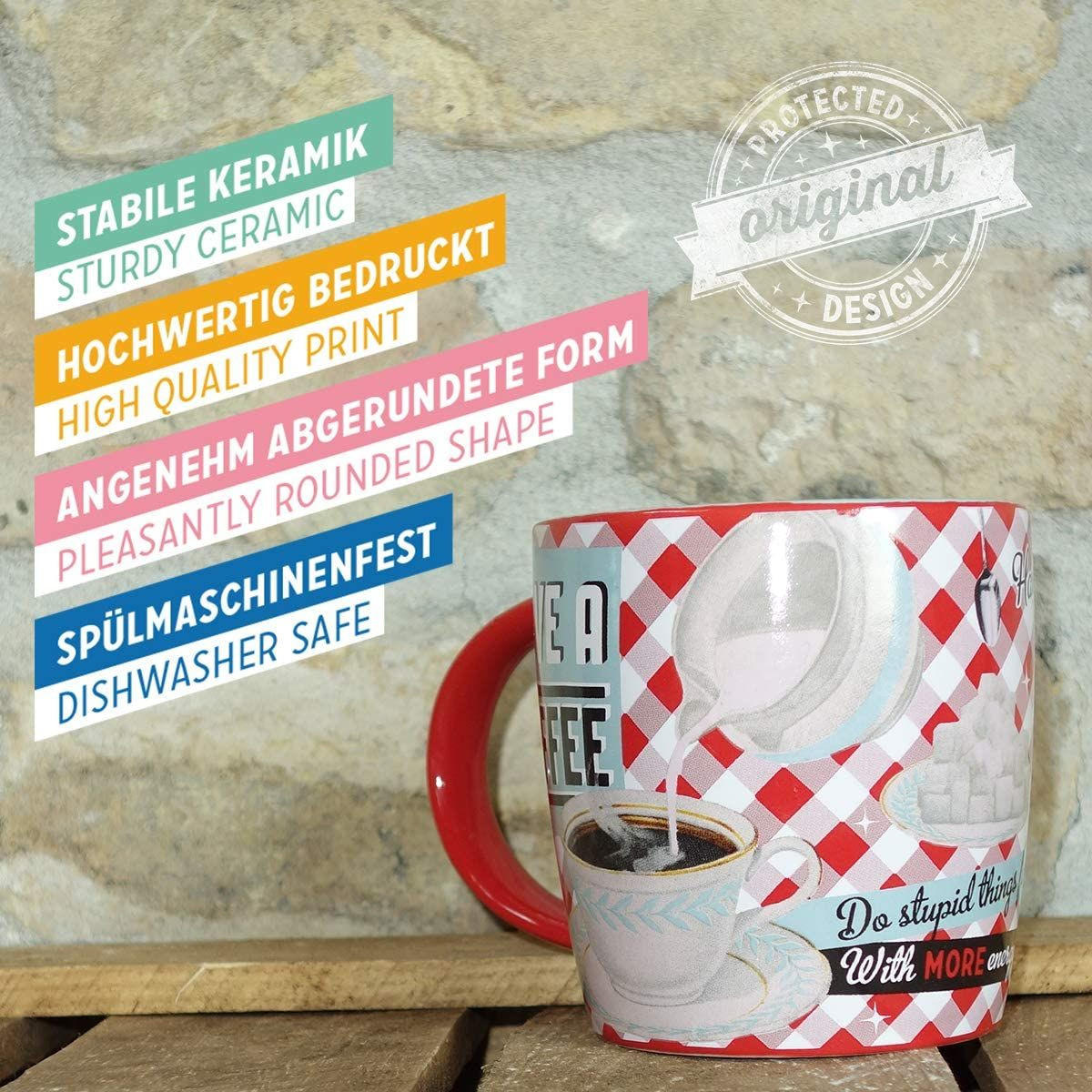 KAFFEETASSE 330 ml Say it 50's Have A Coffee - Multicolor, Keramik (0.33L) - Nostalgic-Art