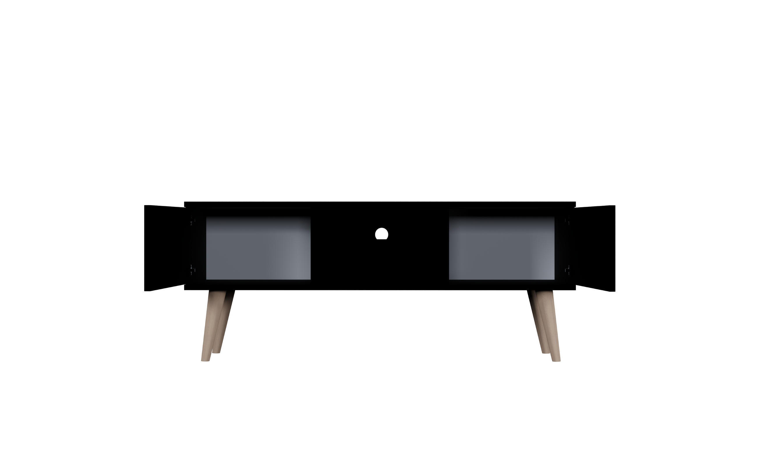 LOWBOARD Toronto 35/55,2/120 cm - Schwarz, Holzwerkstoff (35/55/120cm) - Kocot Kids