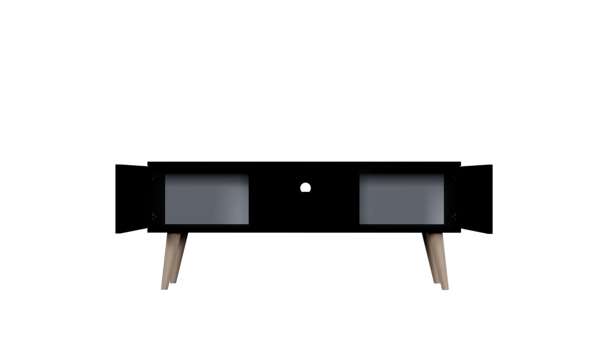 NÍZKA SKRÍŇKA Toronto čierna 35/55,2/120 cm - čierna, kompozitné drevo (35/55/120cm) - RAUMHIRSCH FURNITURE