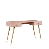 SCHREIBTISCH NATURA, 135 cm, Rosa, mit 2 Schubladen - Rosa, Holz (54/135/79cm) - Excellent Home