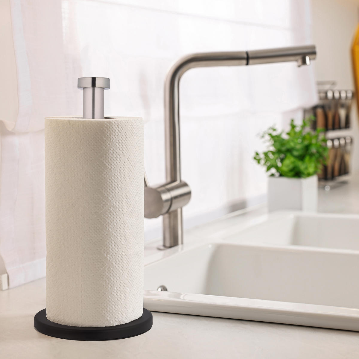 KÜCHENROLLENHALTER - Multicolor, Metall (15/33/15cm) - Relaxdays