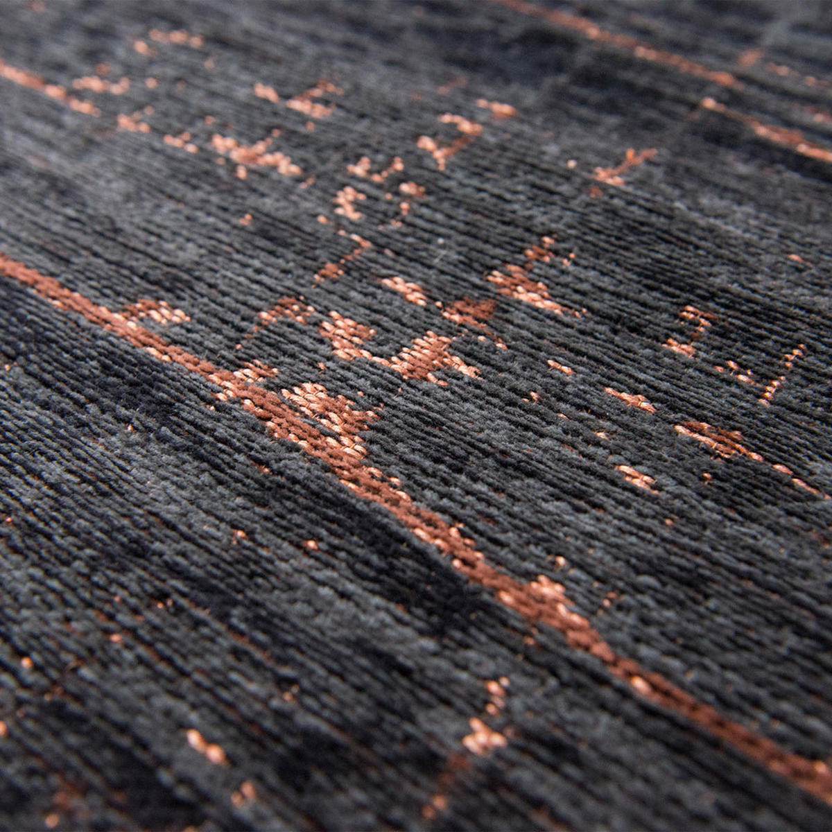 TEPPICH Soho Copper Mad Men 240/240 cm - Schwarz, Textil (240/240cm) - Louis De Poortere