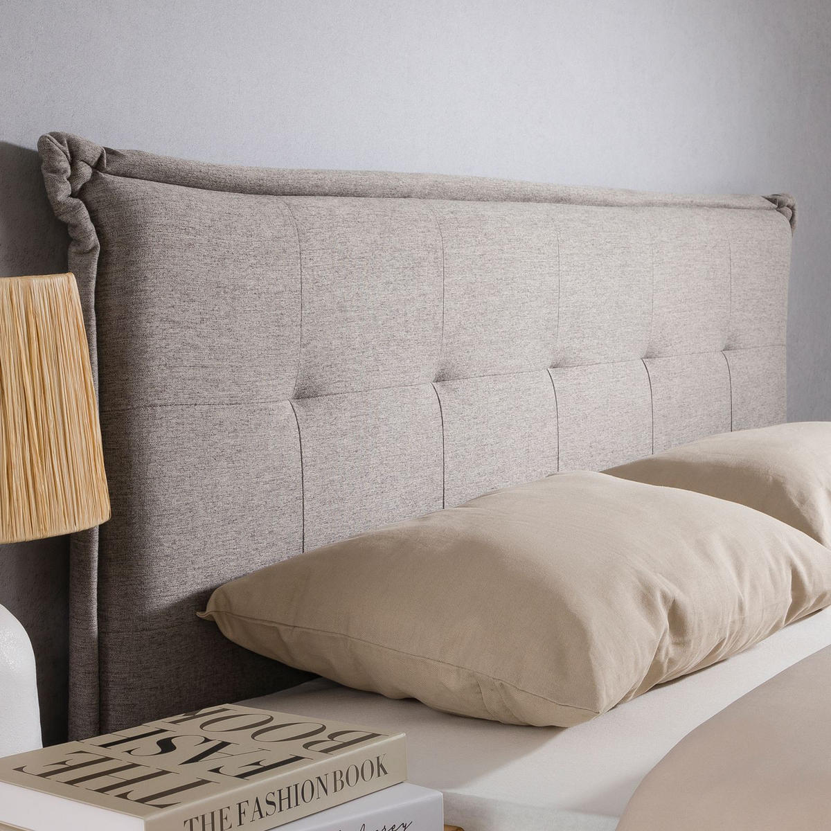 KOPFTEIL ZELOX 160X190 CM - Grau, Textil (162/94/7cm) - IDIMEX