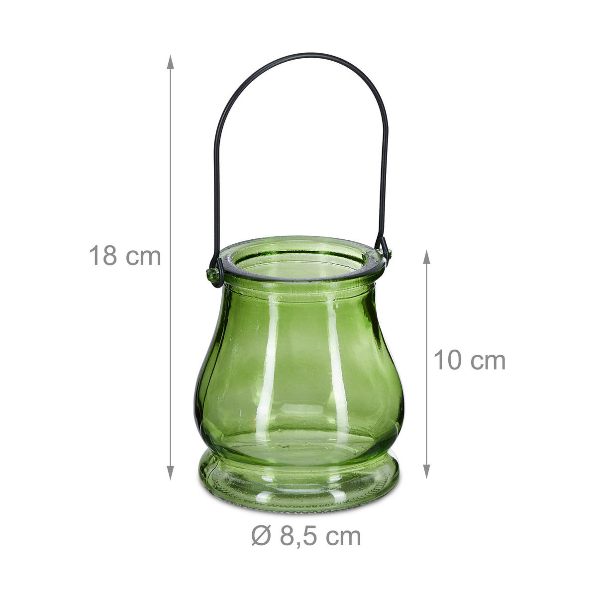 12xWINDLICHT - Multicolor, Glas/Metall (10cm) - Relaxdays