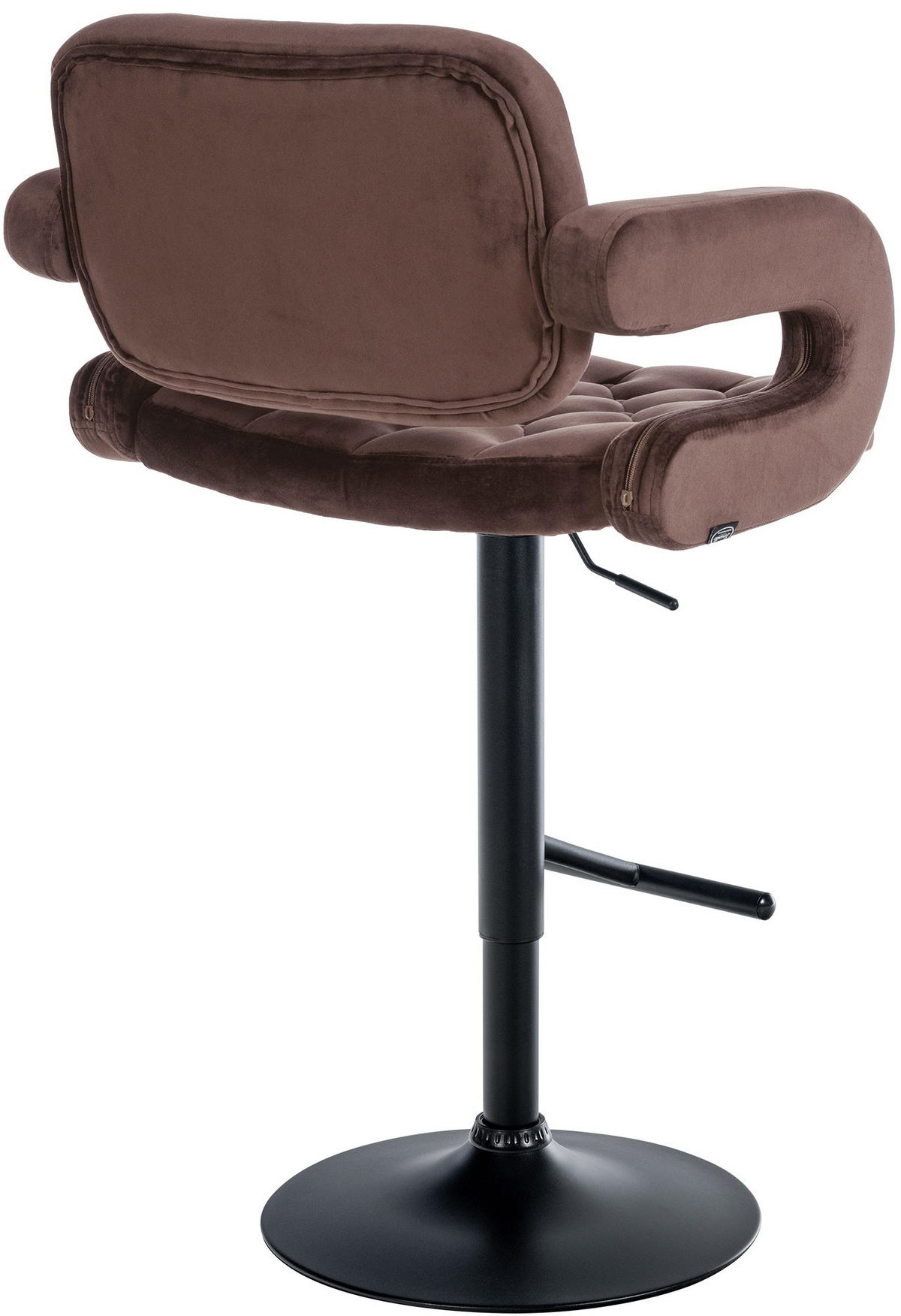 BARHOCKER Samt braun - Schwarz/Braun, Textil (62/103/55cm) - CLP