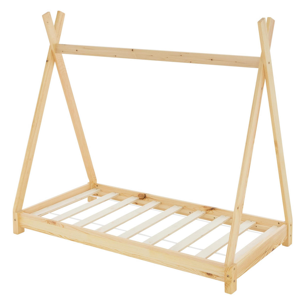 KINDERBETT Tipi 70x140 cm Natur - Naturfarben, Holz (70/140cm) - ML-DESIGN