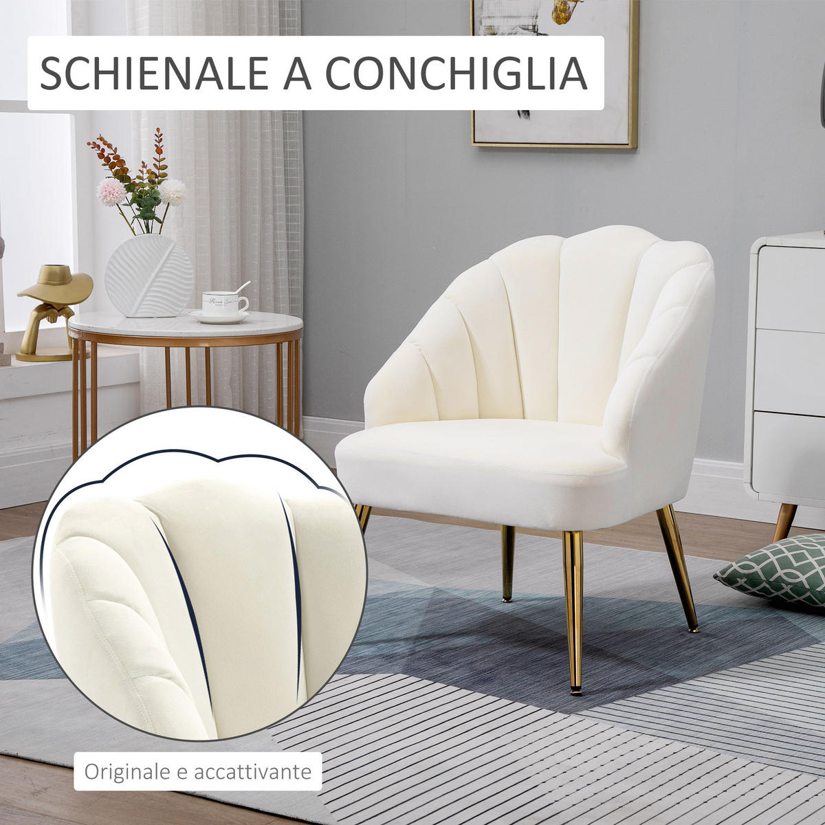 ARMLEHNENSTUHL Creme 1 Stück - Creme, Textil (63/84/65cm) - GiPP
