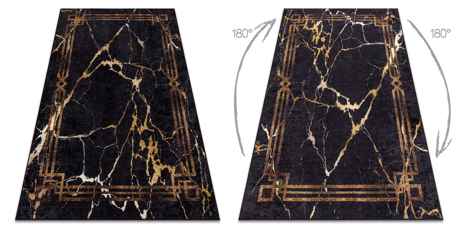 TEPPICH Miro 140/190 cm - Schwarz, Textil (140/190cm) - rugsX