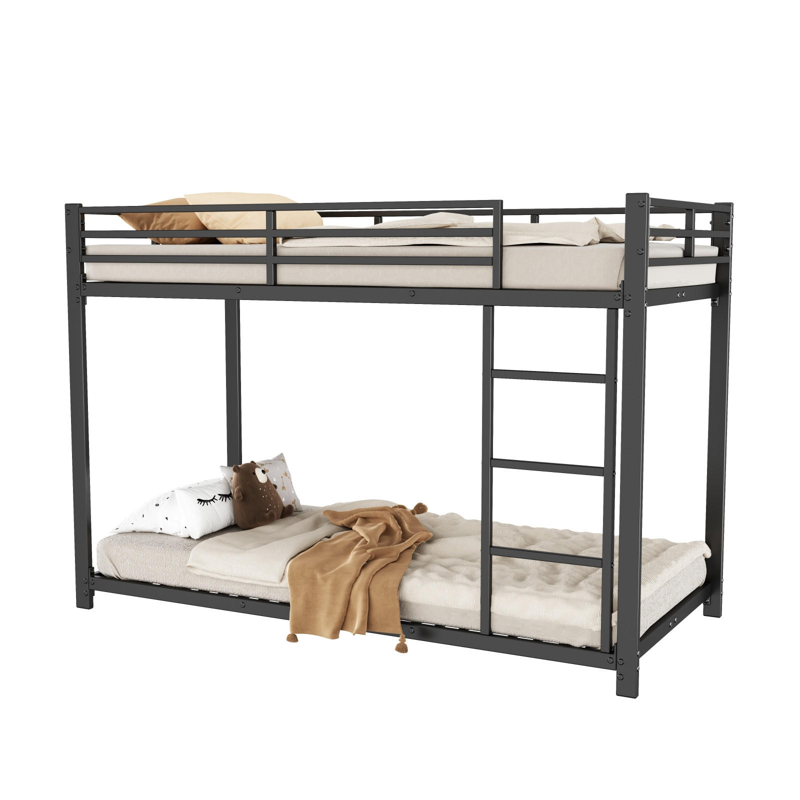 Fortuna Lai Etagenbett Schwarz 90x200 cm